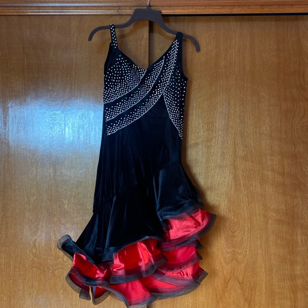 Black Ballroom Dancing Dress